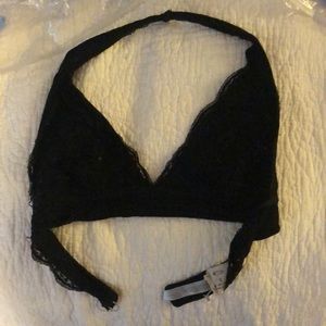 Black halter bralette